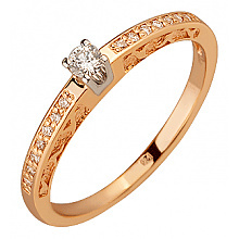 Золотое кольцо с бриллиантами (01-200603014)