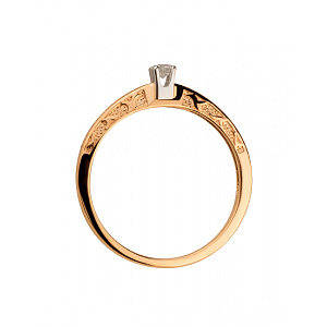 Золотое кольцо с бриллиантами (01-200603014) фотография