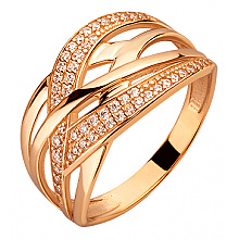 Золота каблучка з цирконієм куб. (01-200616914)