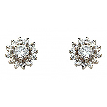 Золоті сережки з фіанітом (цирконієм куб.) (01-200633414)