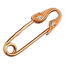 Золота шпилька з фіанітом (цирконієм куб.) (01-200755414)