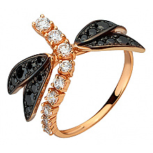 Золота каблучка з фіанітом (цирконієм куб.) (01-200769714)