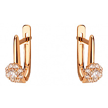 Золоті сережки з фіанітом (цирконієм куб.) (01-200805914)