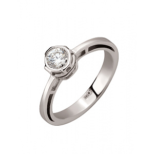 Золотое кольцо с бриллиантом (01-200838314) фотография