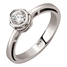 Золотое кольцо с бриллиантом (01-200838314)