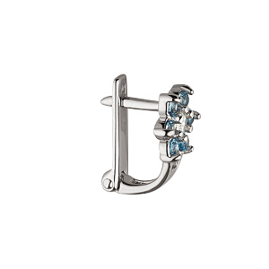 Золотые серьги с циркониями  и  шпинелью (2б_с-052) фотография