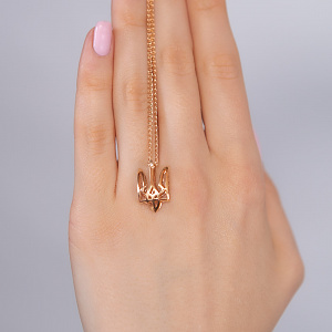 Золотий кулон з діамантом (1б_п-254) фотографія