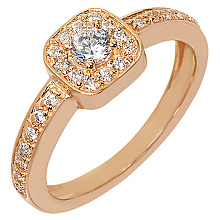 Золотое кольцо с фианитами (кубическим цирконием) (1б_к-071)