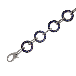 Золотий браслет з сапфірами (11б-024) фотографія