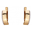 Золотые серьги с цирконием куб. 01-18121115 фотография 1