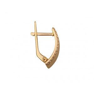 Золотые серьги с цирконием куб. (01-18121115) фотография