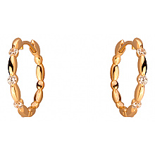 Золоті сережки з цирконієм куб. (01-200104715)