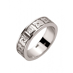 Золотое обручальное кольцо  с бриллиантом (01-200137415) фотография