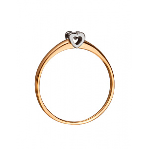 Золотое кольцо с бриллиантом (01-200182715) фотография