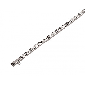 Золотой  браслет с цирконием куб. (01-200219115) фотография