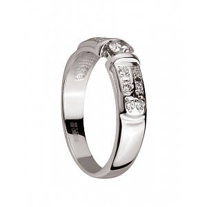 Золотое  кольцо с бриллиантами (01-200413815) фотография