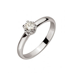 Золота каблучка з діамантом (01-200438315) фотографія