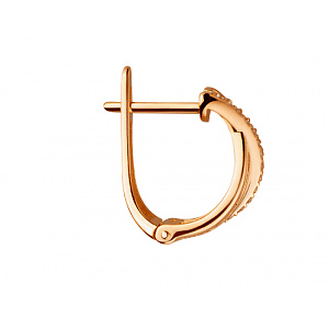 Золоті сережки з цирконієм куб. (01-200438415) фотографія