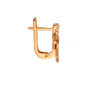 Золоті сережки з цирконієм куб. (01-200523215) фотографія