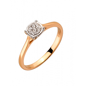 Золота каблучка з діамантами (01-200563515) картинка Золота каблучка з діамантами (01-200563515) фотографія