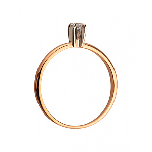 Золота каблучка з діамантом (01-200563615) картинка Золота каблучка з діамантом (01-200563615) фотографія
