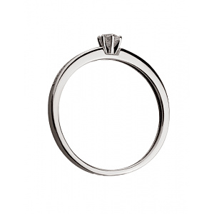 Золота каблучка з діамантами (01-200569615) фотографія