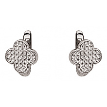 Золоті сережки з цирконієм куб. (01-200576015)