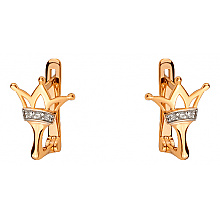 Золоті сережки з цирконієм куб. (01-200581715)