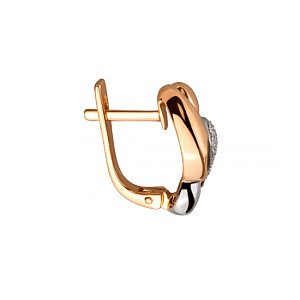 Золоті сережки з діамантами  та  корундами (01-200606415) фотографія