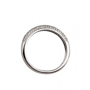 Золота каблучка з діамантами (01-200633415) фотографія