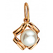 Золотий кулон з перлиною 01-200755415 фотографія 1