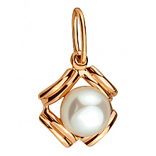 Золотий кулон з перлиною (01-200755415)