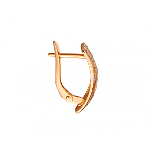 Золотые серьги с фианитом (цирконием куб.) (01-200769715) фотография