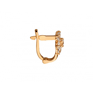 Золоті сережки з фіанітом (цирконієм куб.) (01-200783615) фотографія