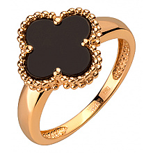 Золота каблучка з фіанітом (цирконієм куб.) (01-200816015)
