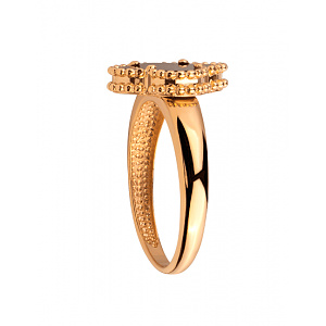 Золота каблучка з фіанітом (цирконієм куб.) (01-200816015) фотографія