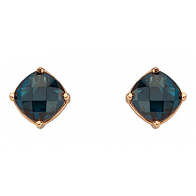 Золотые серьги с фианитом (цирконием куб.) (01-200851715)