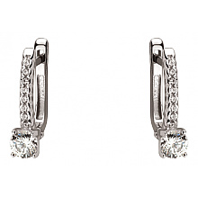 Золотые серьги с фианитом (цирконием куб.) (01-200867815)