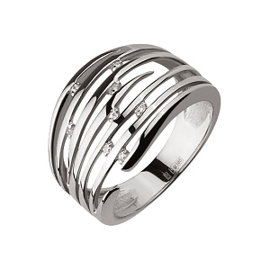 Золотое кольцо с бриллиантами (01-18375416) фотография