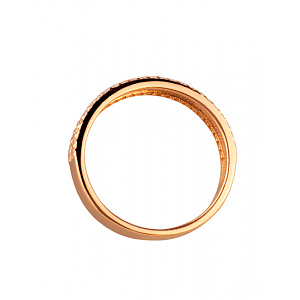 Золота каблучка з цирконієм куб. (01-200020616) фотографія