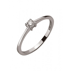 Золота каблучка з діамантом (01-200374216) фотографія