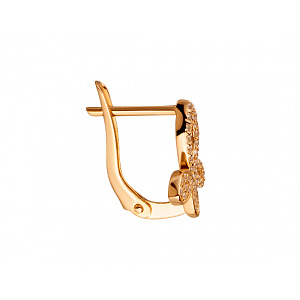 Золотые серьги с цирконием куб. (01-200388316) фотография