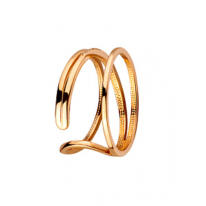 Золотое кольцо с цирконием куб. (01-200395316) фотография