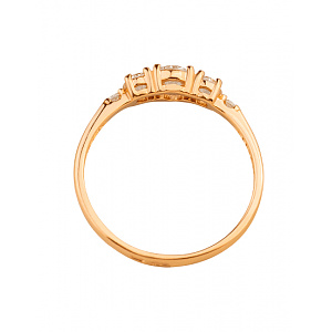 Золота каблучка з цирконієм куб. (01-200581716) фотографія