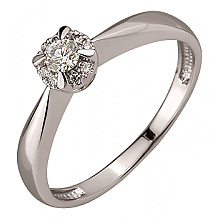 Золота каблучка з діамантами (01-200590116)