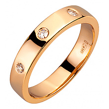 Золотое обручальное кольцо  с бриллиантами (01-200606416)
