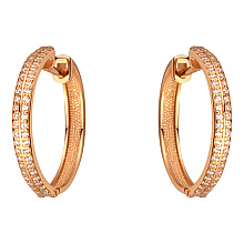 Золоті сережки з фіанітом (цирконієм куб.) (01-200766216)