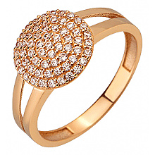 Золота каблучка з фіанітом (цирконієм куб.) (01-200781116)