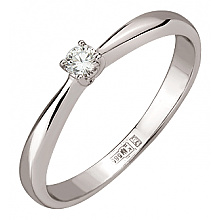 Золотое кольцо с бриллиантом (01-200788516)