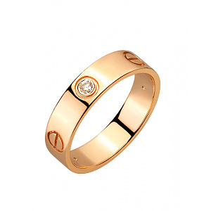 Золотое обручальное кольцо  с бриллиантами (01-200805816) фотография